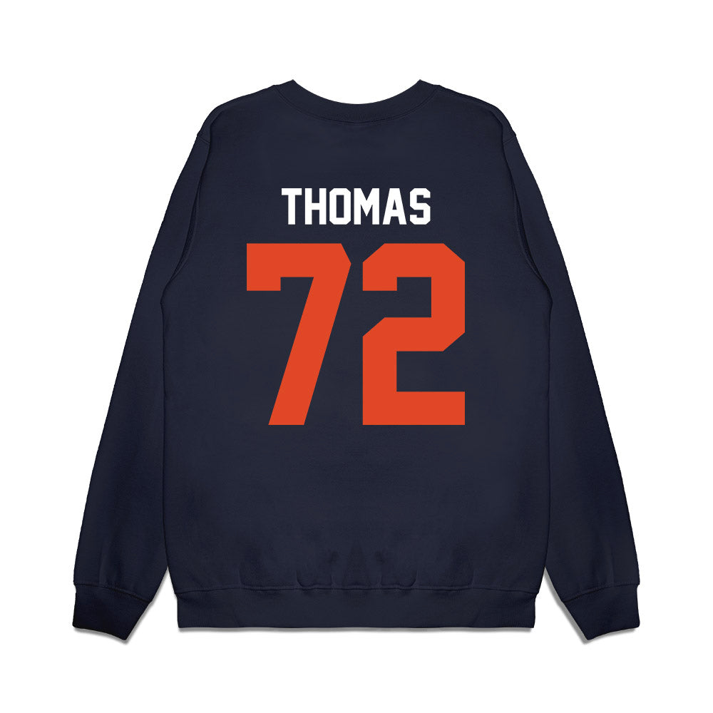 Oregon State - NCAA Football : Noah Thomas - Vintage Helmet Premium Crewneck Sweatshirt-1