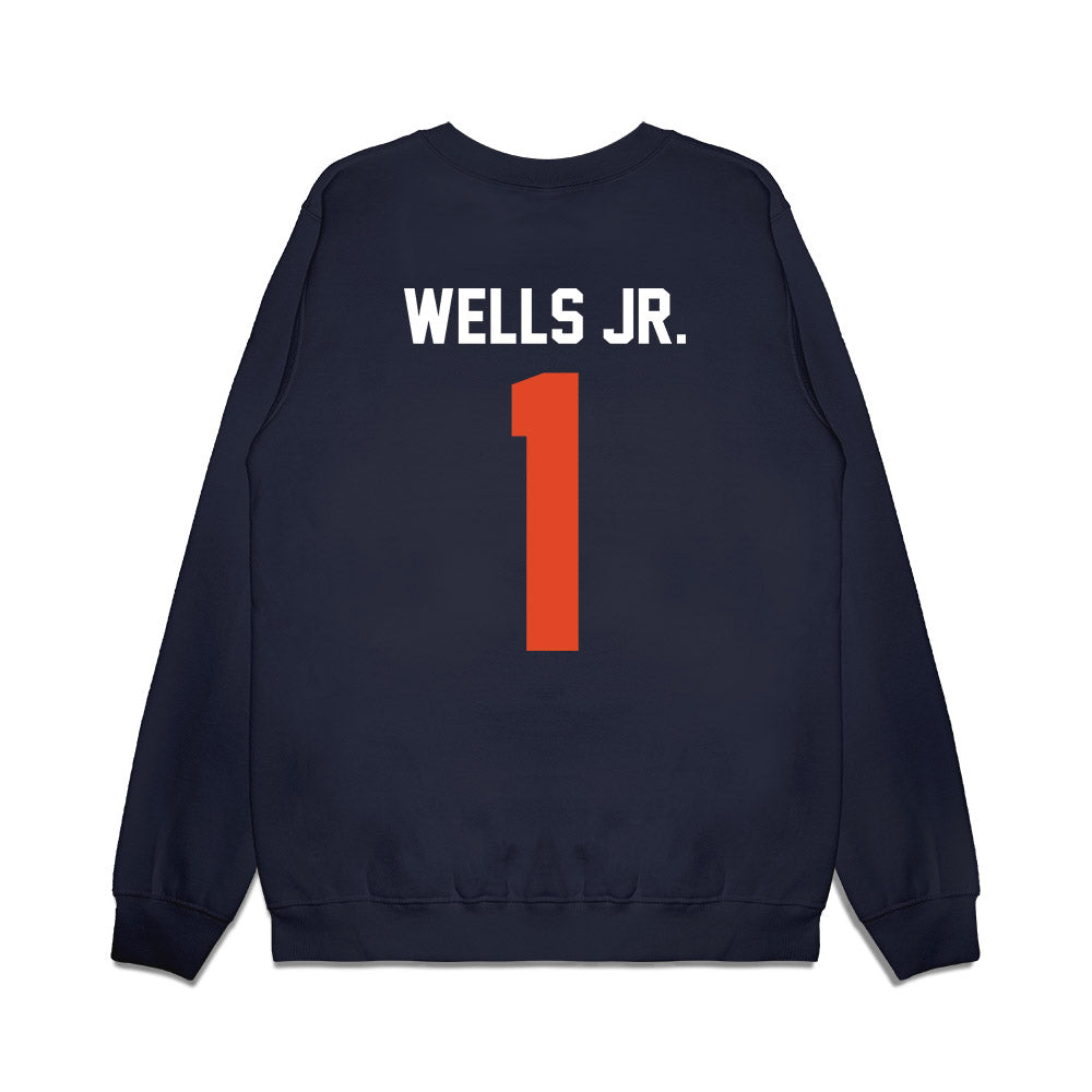 Oregon State - NCAA Football : David Wells Jr. - Vintage Helmet Premium Crewneck Sweatshirt-1
