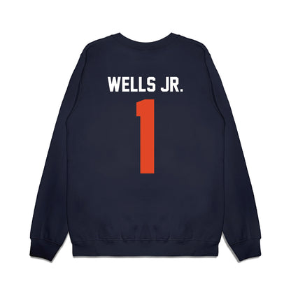 Oregon State - NCAA Football : David Wells Jr. - Vintage Helmet Premium Crewneck Sweatshirt-1