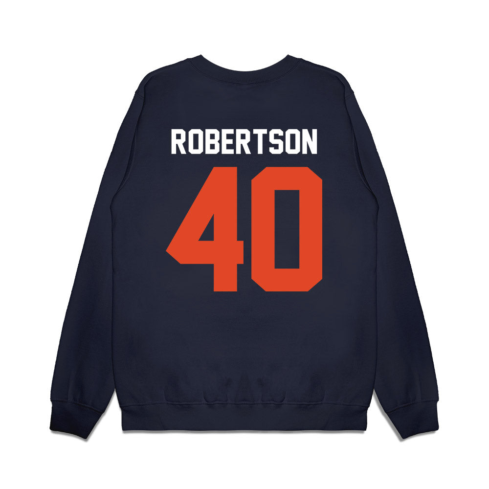 Oregon State - NCAA Football : Jackson Robertson - Vintage Helmet Premium Crewneck Sweatshirt-1