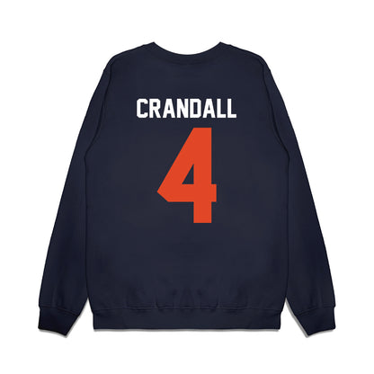 Oregon State - NCAA Football : TJ Crandall - Vintage Helmet Premium Crewneck Sweatshirt-1