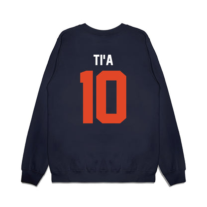 Oregon State - NCAA Football : Tristan Ti'a - Vintage Helmet Premium Crewneck Sweatshirt-1