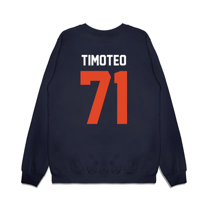 Oregon State - NCAA Football : Josiah Timoteo - Vintage Helmet Premium Crewneck Sweatshirt-1