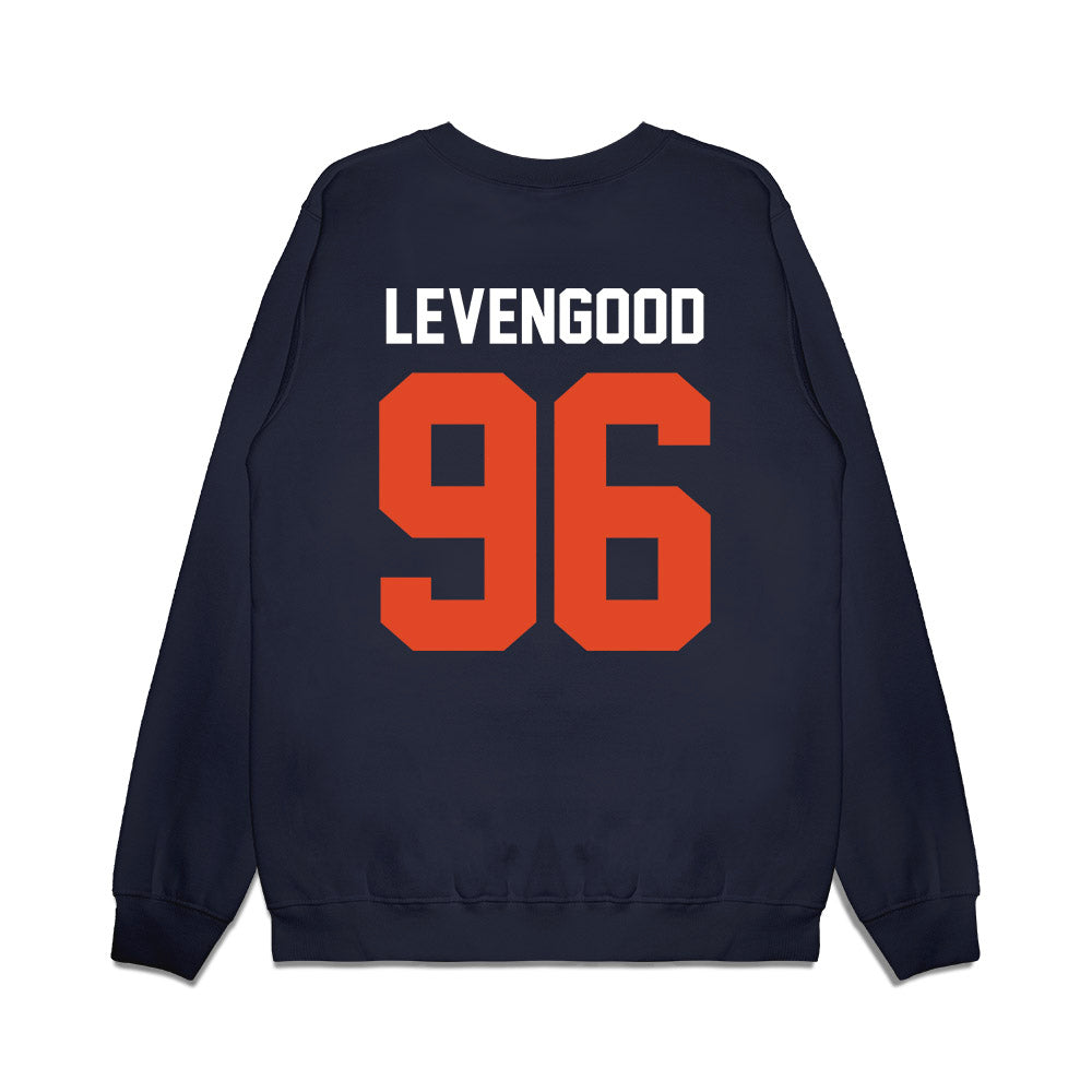 Oregon State - NCAA Football : Luke Levengood - Vintage Helmet Premium Crewneck Sweatshirt-1