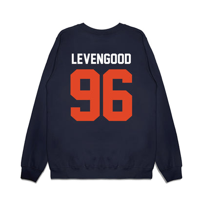 Oregon State - NCAA Football : Luke Levengood - Vintage Helmet Premium Crewneck Sweatshirt-1