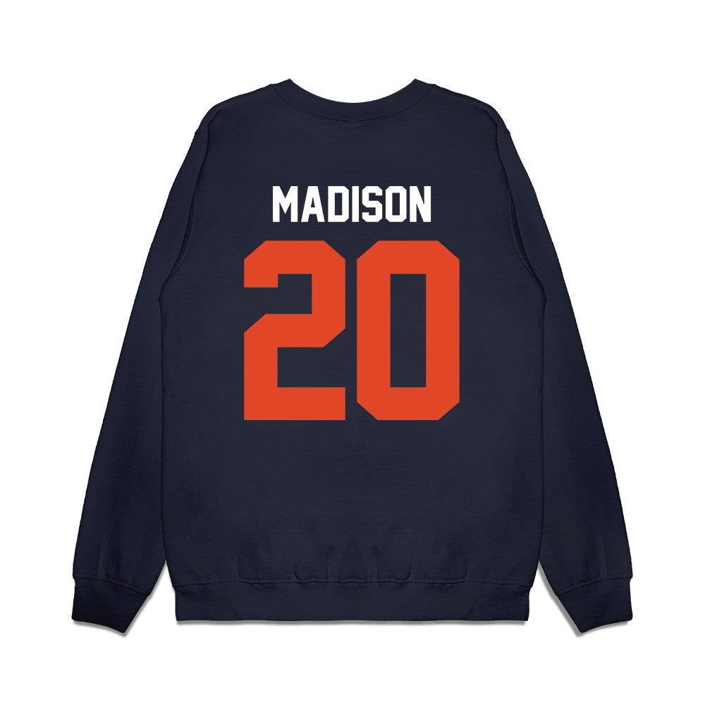 Oregon State - NCAA Football : David Madison - Vintage Helmet Premium Crewneck Sweatshirt-1