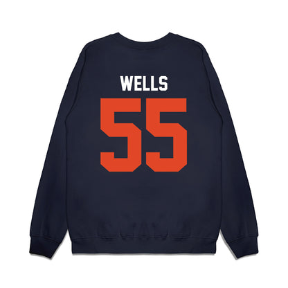 Oregon State - NCAA Football : Van Wells - Vintage Helmet Premium Crewneck Sweatshirt-1