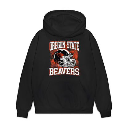 Oregon State - NCAA Football : David Madison - Vintage Helmet Premium Hooded Sweatshirt-0