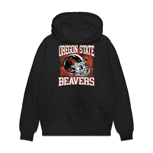 Oregon State - NCAA Football : Cody Siegner - Vintage Helmet Premium Hooded Sweatshirt-0
