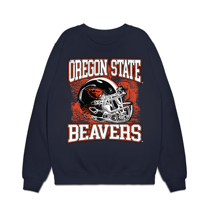 Oregon State - NCAA Football : Bryce Caufield - Vintage Helmet Premium Crewneck Sweatshirt-0