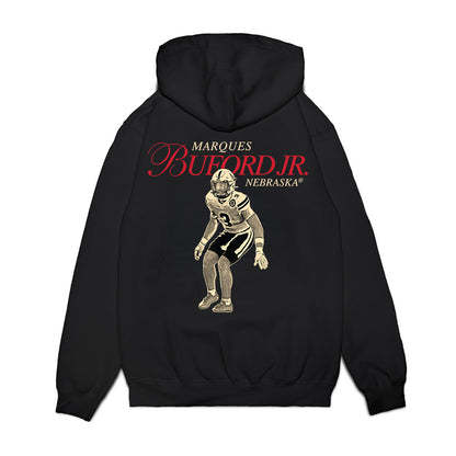 Nebraska - NCAA Football : Marques Buford Jr - Premium Hooded Sweatshirt-1