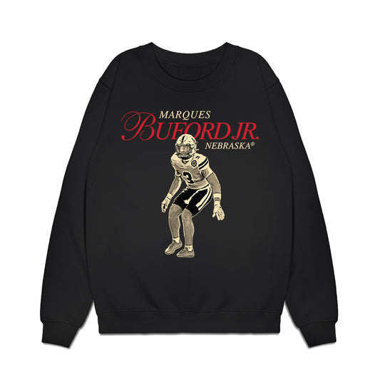 Nebraska - NCAA Football : Marques Buford Jr - Premium Crewneck Sweatshirt-0