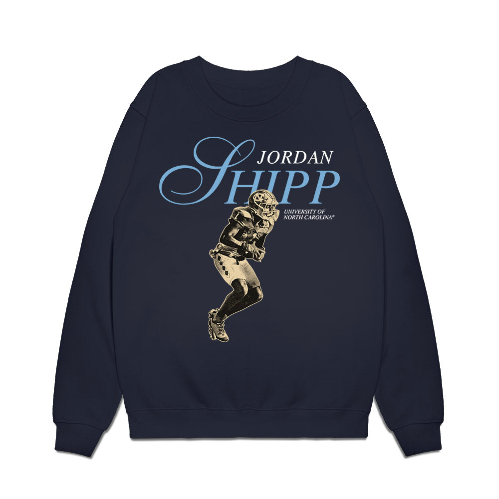 UNC - NCAA Football : Jordan Shipp - Legacy Premium Crewneck Sweatshirt-0
