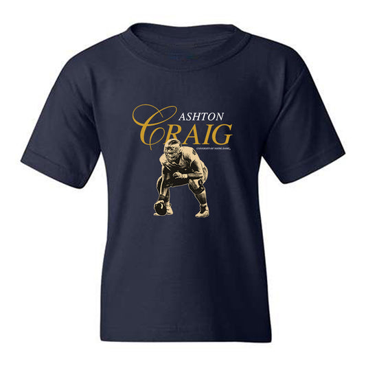 Notre Dame - NCAA Football : Ashton Craig - Legacy Youth T-Shirt-0