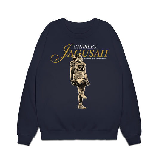 Notre Dame - NCAA Football : Charles Jagusah - Premium Crewneck Sweatshirt-0