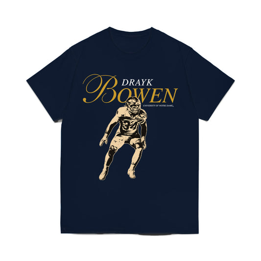 Notre Dame - NCAA Football : Drayk Bowen - Legacy Comfort Colors T-Shirt-0