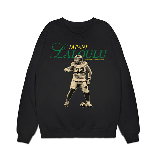 Oregon - NCAA Football : Iapani Laloulu - Legacy Premium Crewneck Sweatshirt-0