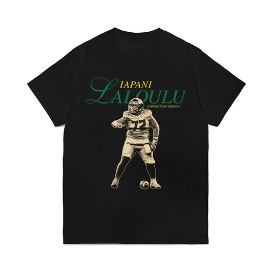 Oregon - NCAA Football : Iapani Laloulu - Legacy Comfort Colors T-Shirt-0