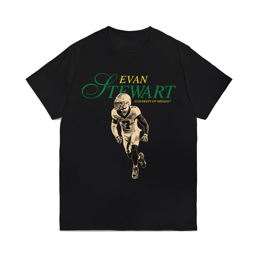 Oregon - NCAA Football : Evan Stewart - Legacy Comfort Colors T-Shirt-0