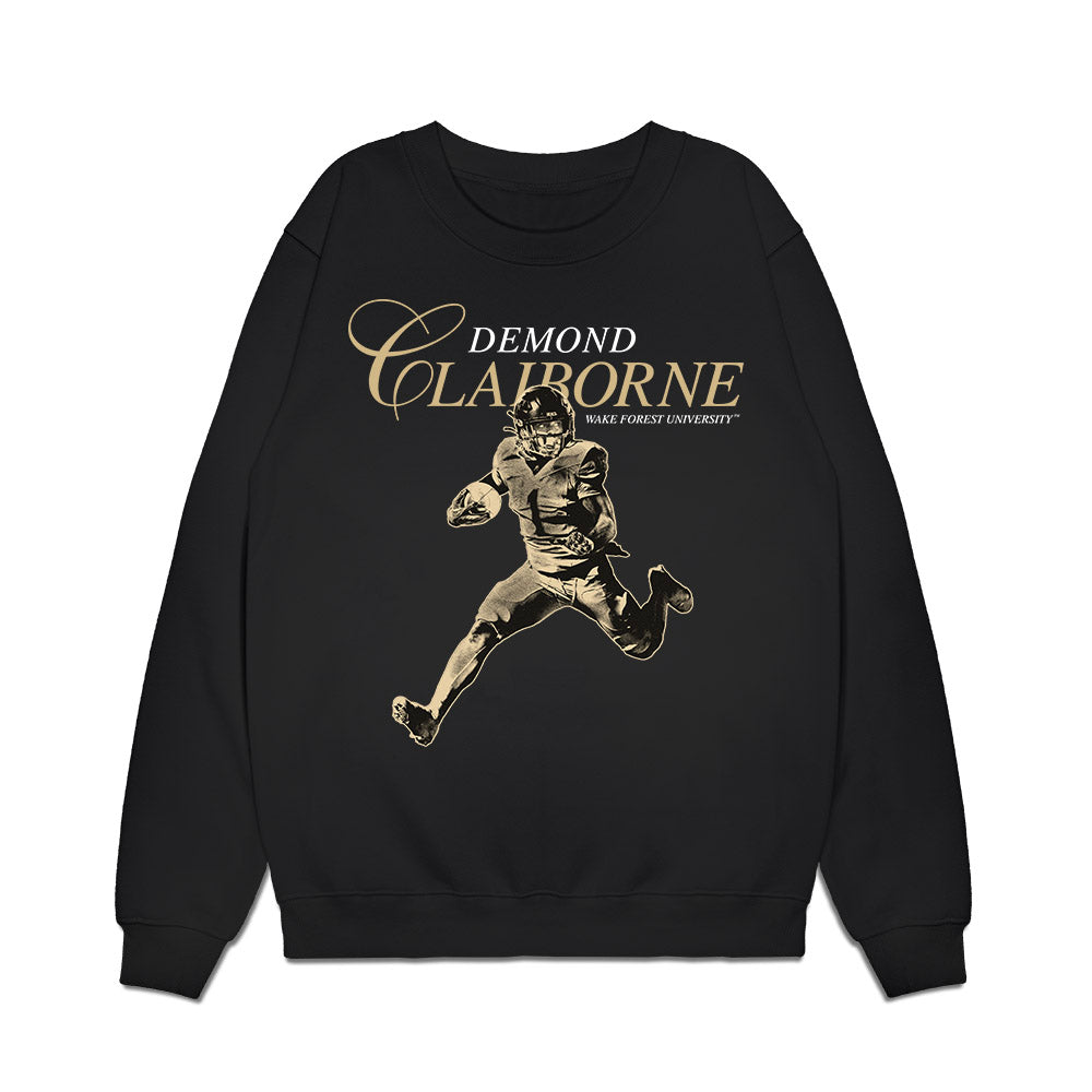 Wake Forest - NCAA Football : Demond Claiborne - Legacy Premium Crewneck Sweatshirt-0