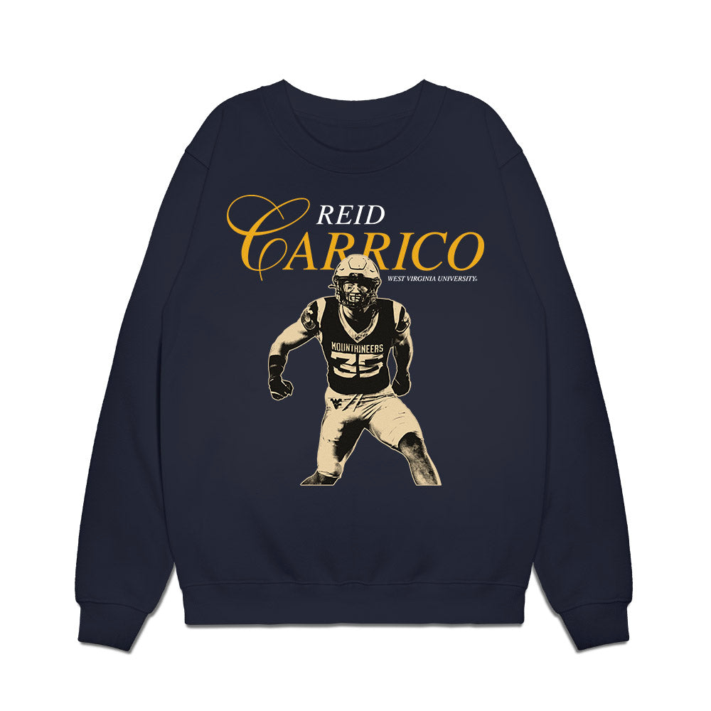 West Virginia - NCAA Football : Reid Carrico - Legacy Premium Crewneck Sweatshirt-0