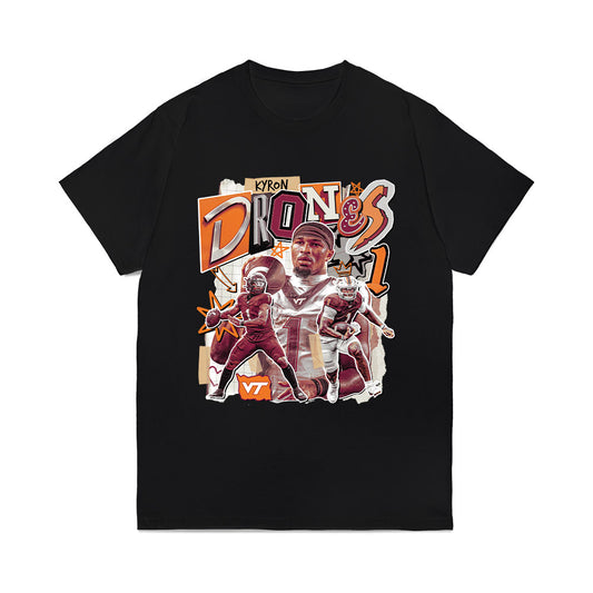 Virginia Tech - NCAA Football : Kyron Drones - Collage Comfort Colors T-Shirt-0