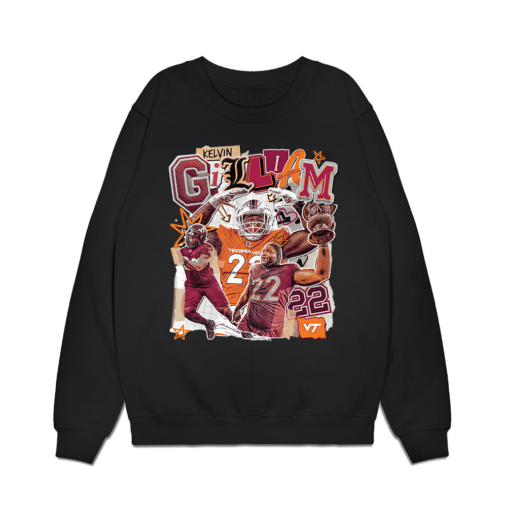 Virginia Tech - NCAA Football : Kelvin Gilliam Jr. - Collage Premium Crewneck Sweatshirt-0