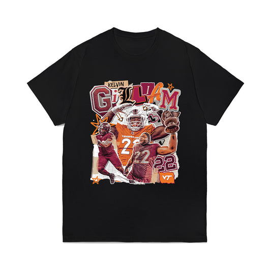 Virginia Tech - NCAA Football : Kelvin Gilliam Jr. - Collage Comfort Colors T-Shirt-0