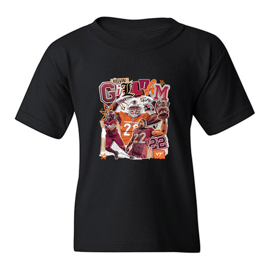 Virginia Tech - NCAA Football : Kelvin Gilliam Jr. - Collage Youth T-Shirt-0