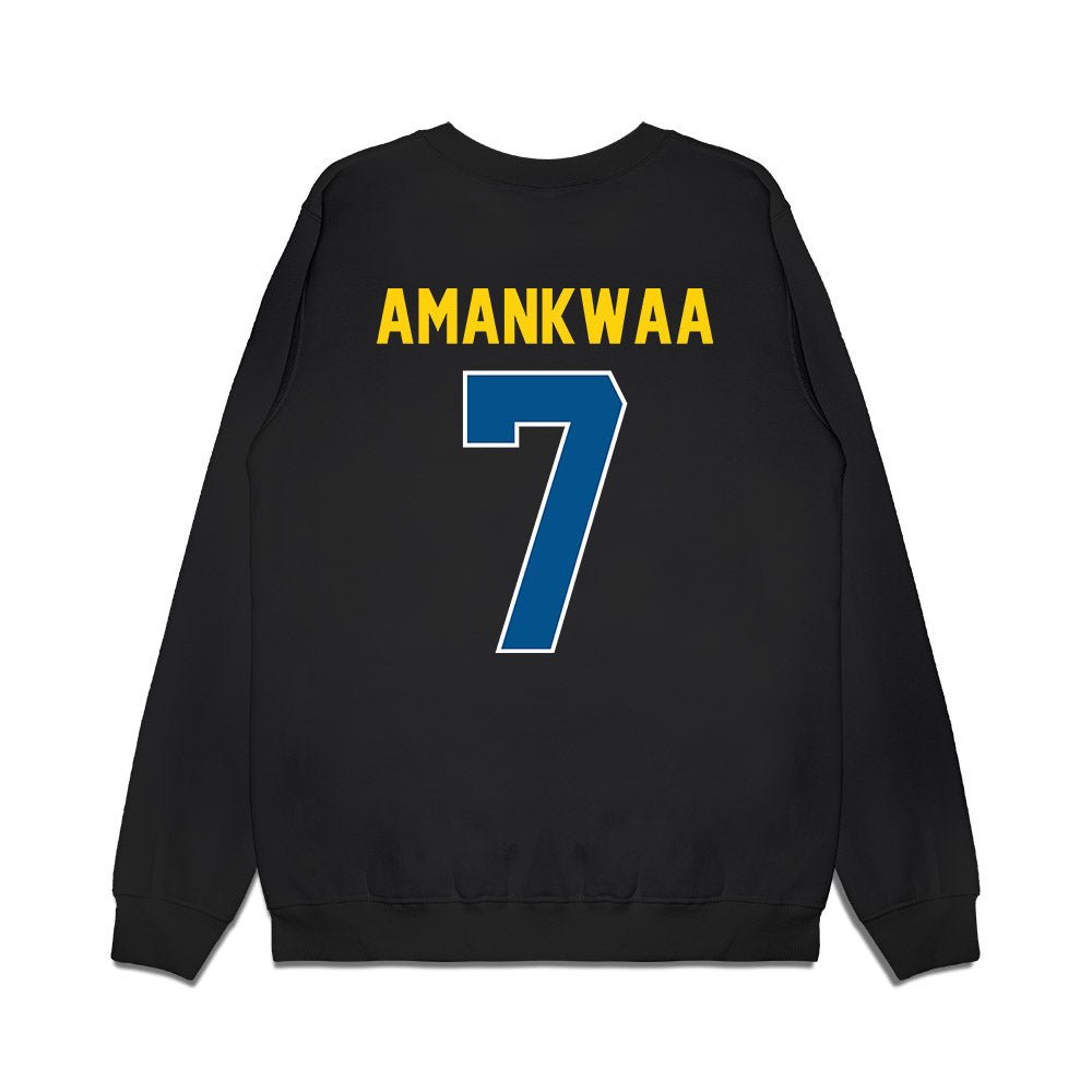 Delaware - NCAA Football : Thomas Amankwaa - Vintage Helmet Premium Crewneck Sweatshirt-1