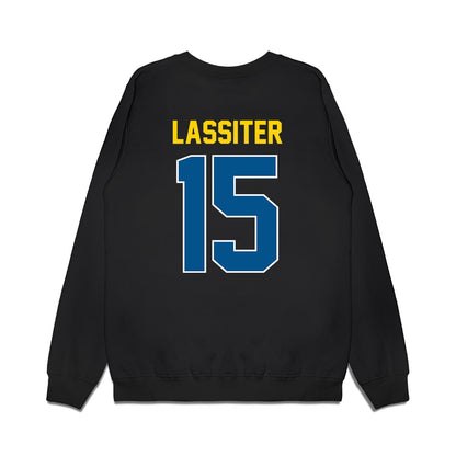 Delaware - NCAA Football : Gevaris Lassiter - Vintage Helmet Premium Crewneck Sweatshirt-1