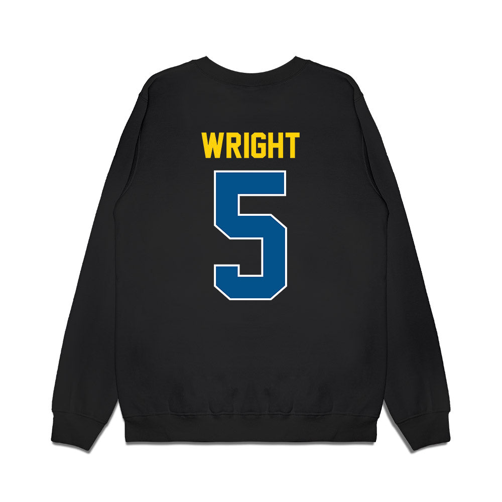 Delaware - NCAA Football : Kion Wright - Vintage Helmet Premium Crewneck Sweatshirt-1