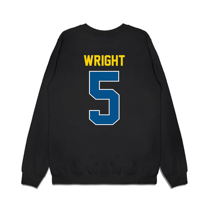 Delaware - NCAA Football : Kion Wright - Vintage Helmet Premium Crewneck Sweatshirt-1