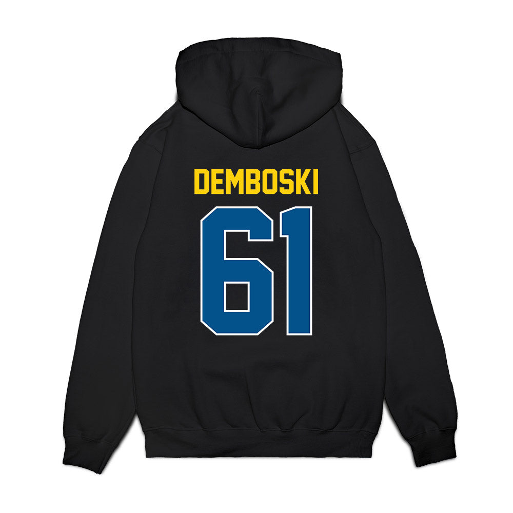 Delaware - NCAA Football : Steven Demboski - Vintage Helmet Premium Hooded Sweatshirt-1