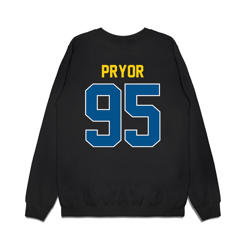 Delaware - NCAA Football : Micah Pryor - Vintage Helmet Premium Crewneck Sweatshirt-1