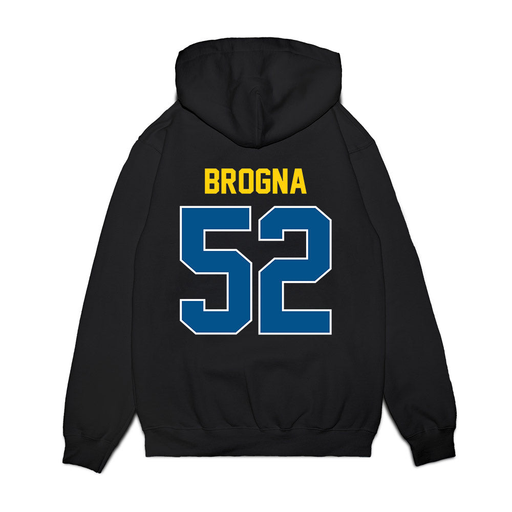 Delaware - NCAA Football : Dom Brogna - Vintage Helmet Premium Hooded Sweatshirt-1