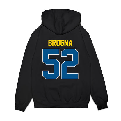 Delaware - NCAA Football : Dom Brogna - Vintage Helmet Premium Hooded Sweatshirt-1