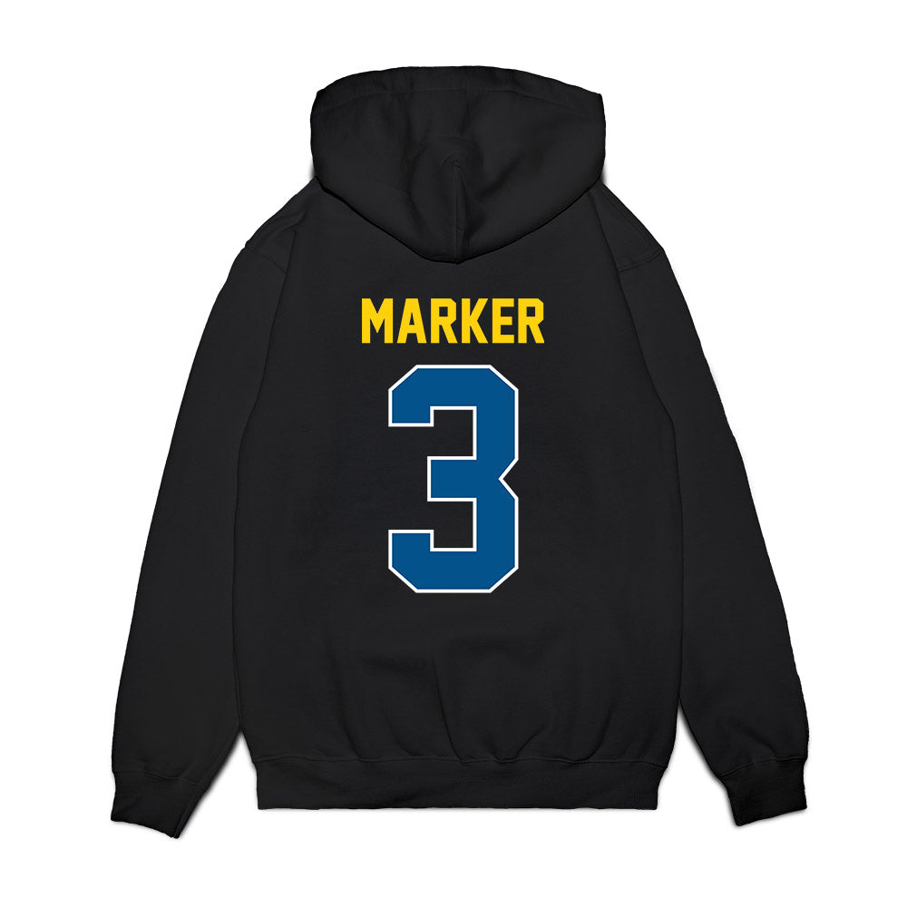 Delaware - NCAA Football : Zach Marker - Vintage Helmet Premium Hooded Sweatshirt-1