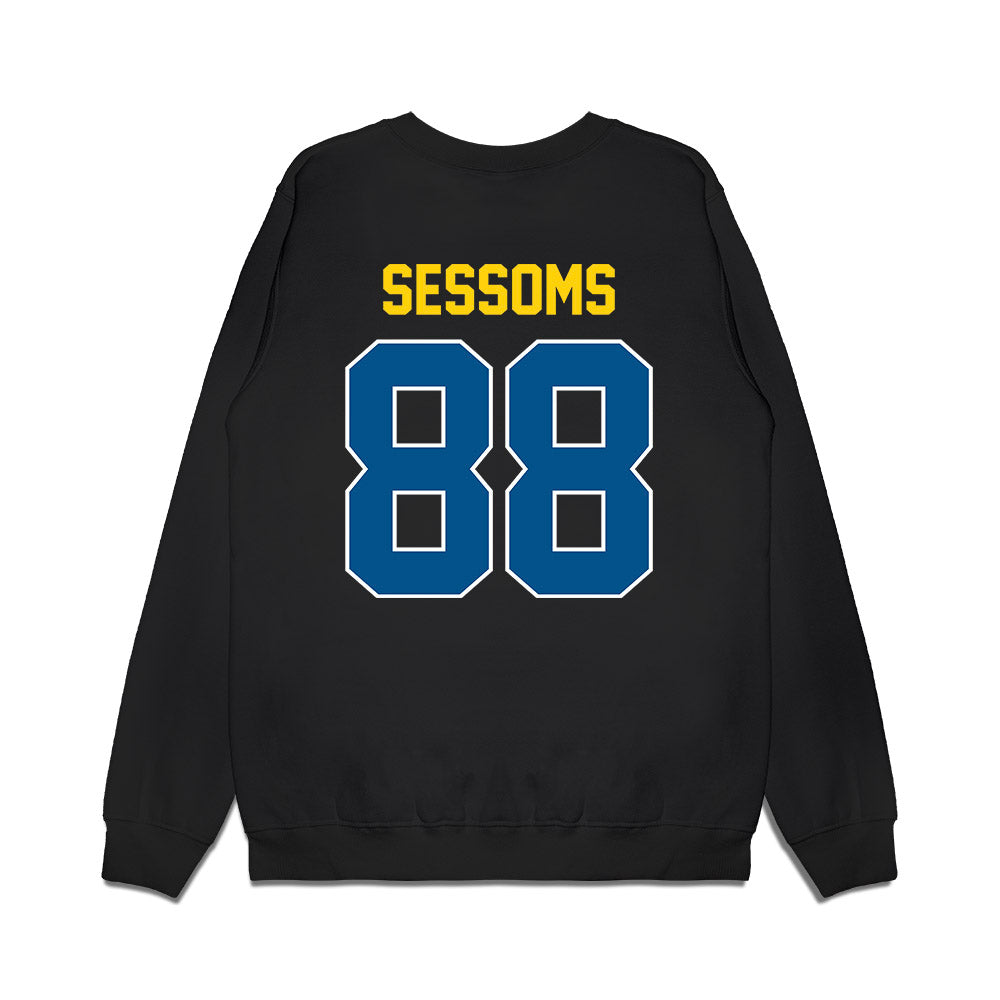 Delaware - NCAA Football : Elijah Sessoms - Vintage Helmet Premium Crewneck Sweatshirt-1
