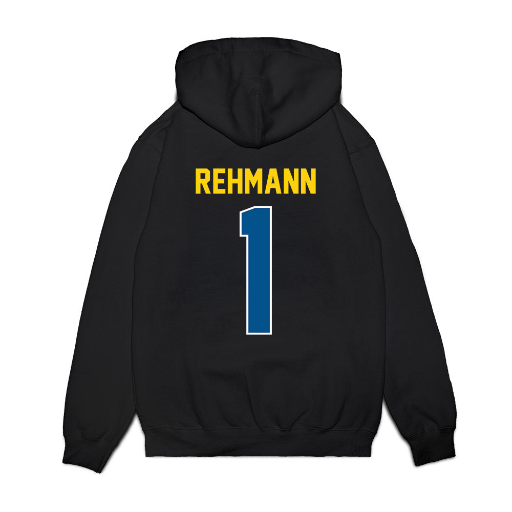 Delaware - NCAA Football : Brandon Rehmann - Vintage Helmet Premium Hooded Sweatshirt-1