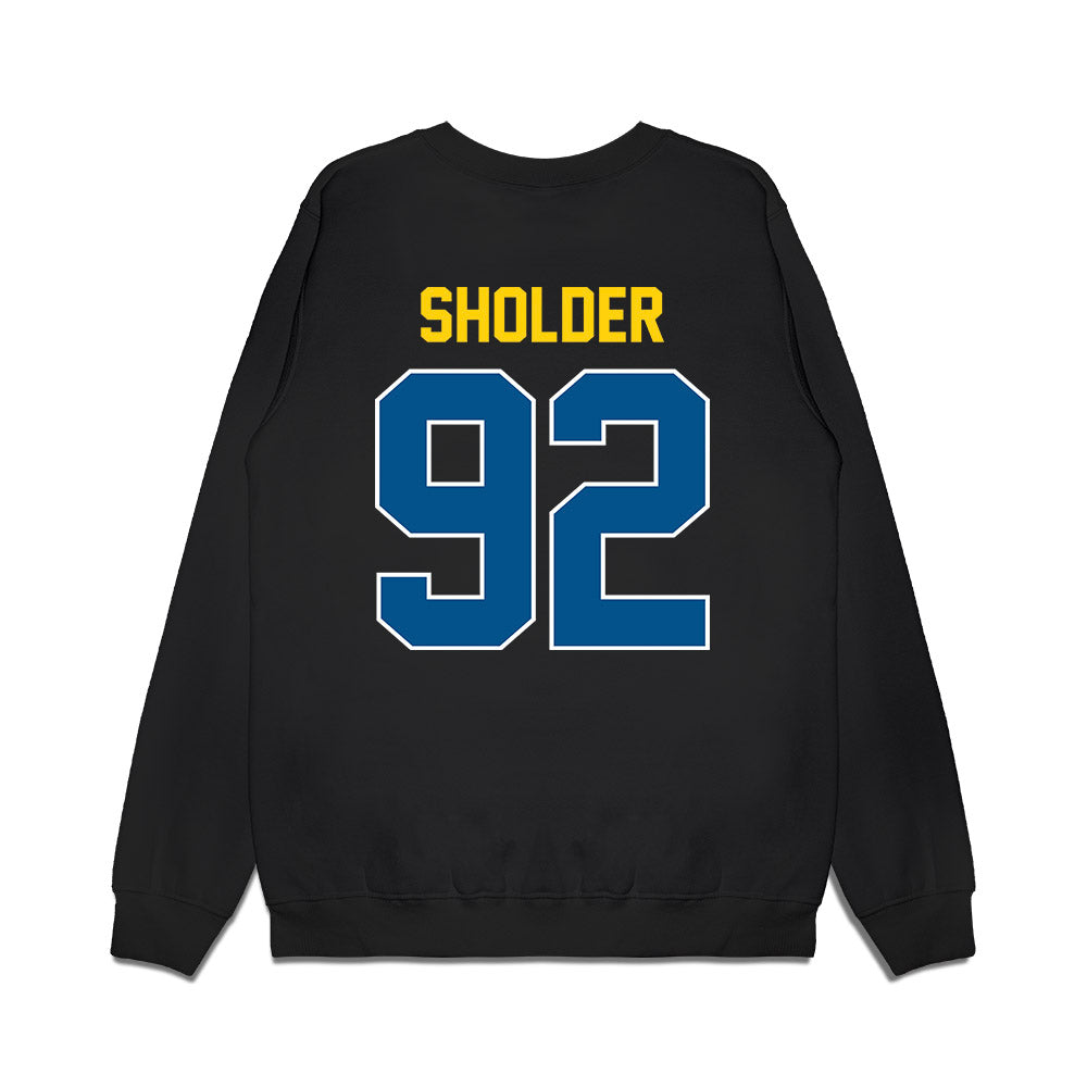 Delaware - NCAA Football : Sky Sholder - Vintage Helmet Premium Crewneck Sweatshirt-1