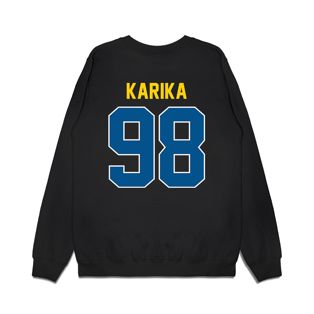Delaware - NCAA Football : Nicholas Karika - Vintage Helmet Premium Crewneck Sweatshirt-1