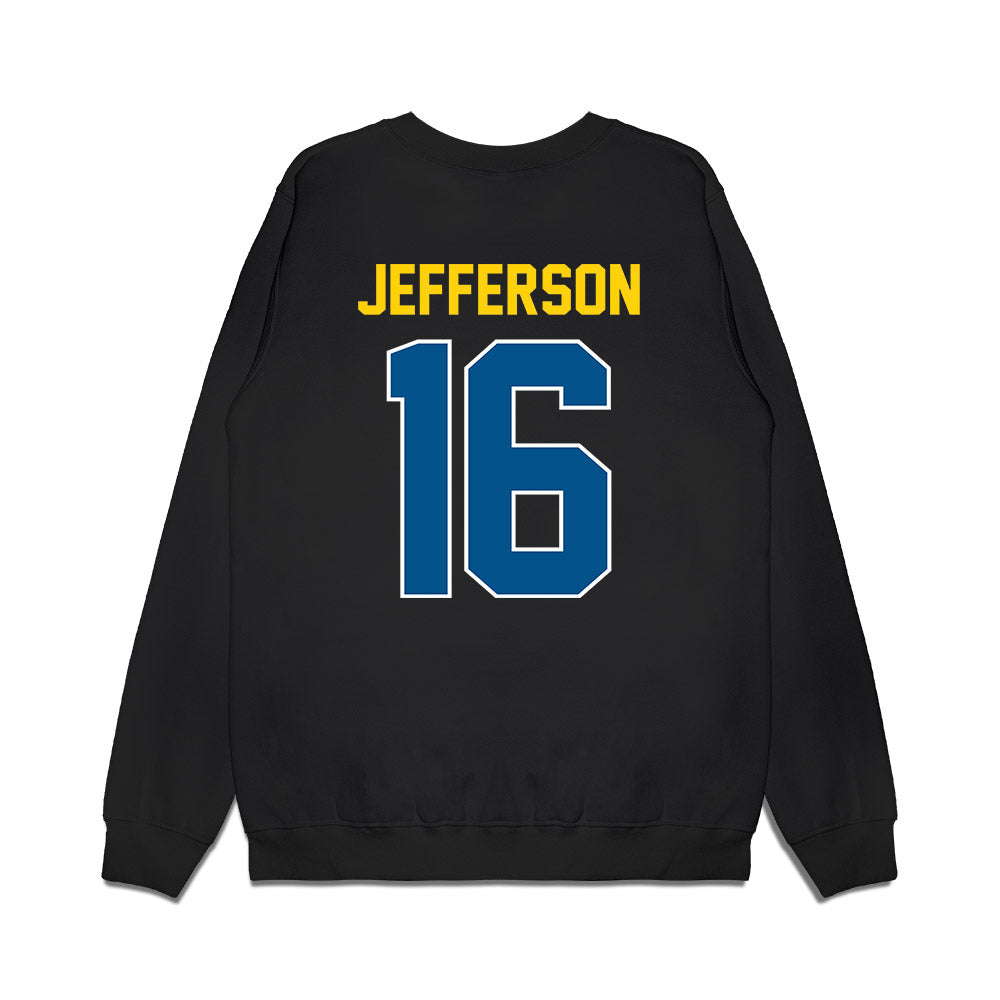 Delaware - NCAA Football : Noah Jefferson - Vintage Helmet Premium Crewneck Sweatshirt-1