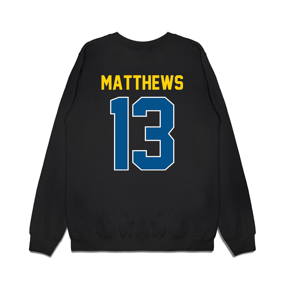 Delaware - NCAA Football : Noah Matthews - Vintage Helmet Premium Crewneck Sweatshirt-1