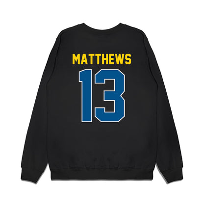 Delaware - NCAA Football : Noah Matthews - Vintage Helmet Premium Crewneck Sweatshirt-1