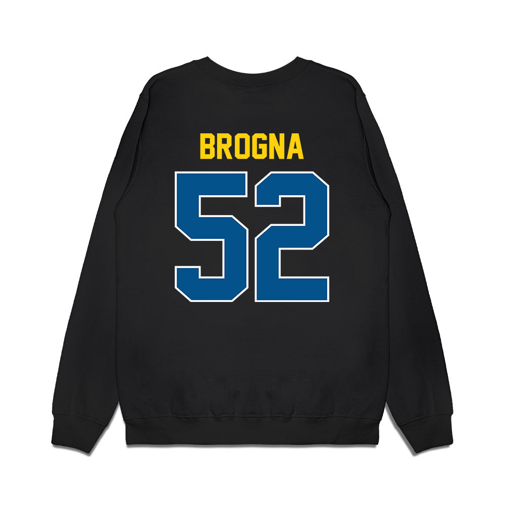 Delaware - NCAA Football : Dom Brogna - Vintage Helmet Premium Crewneck Sweatshirt-1