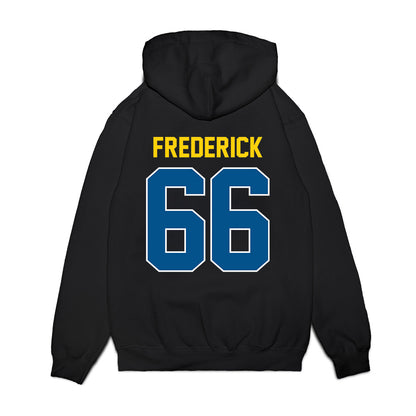 Delaware - NCAA Football : Bodie Frederick - Vintage Helmet Premium Hooded Sweatshirt-1