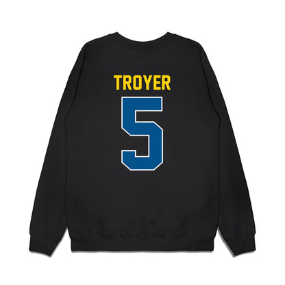 Delaware - NCAA Football : Austin Troyer - Vintage Helmet Premium Crewneck Sweatshirt-1