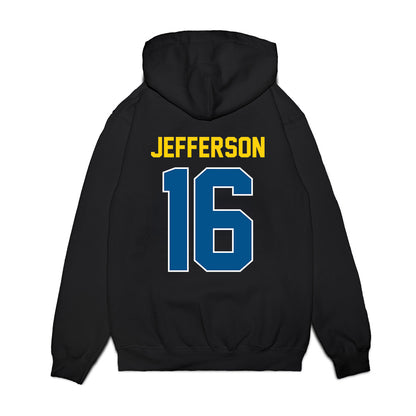 Delaware - NCAA Football : Noah Jefferson - Vintage Helmet Premium Hooded Sweatshirt-1