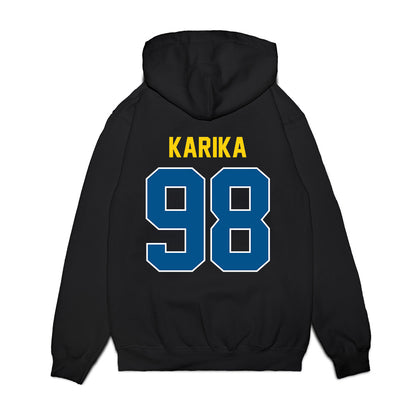 Delaware - NCAA Football : Nicholas Karika - Vintage Helmet Premium Hooded Sweatshirt-1